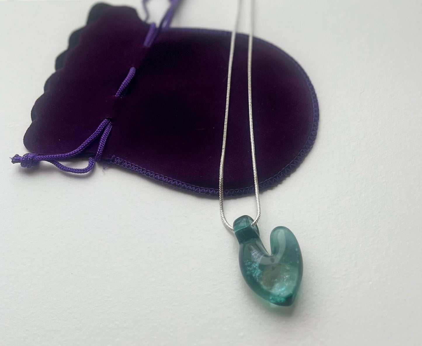 Turquiose vortex heart pendant