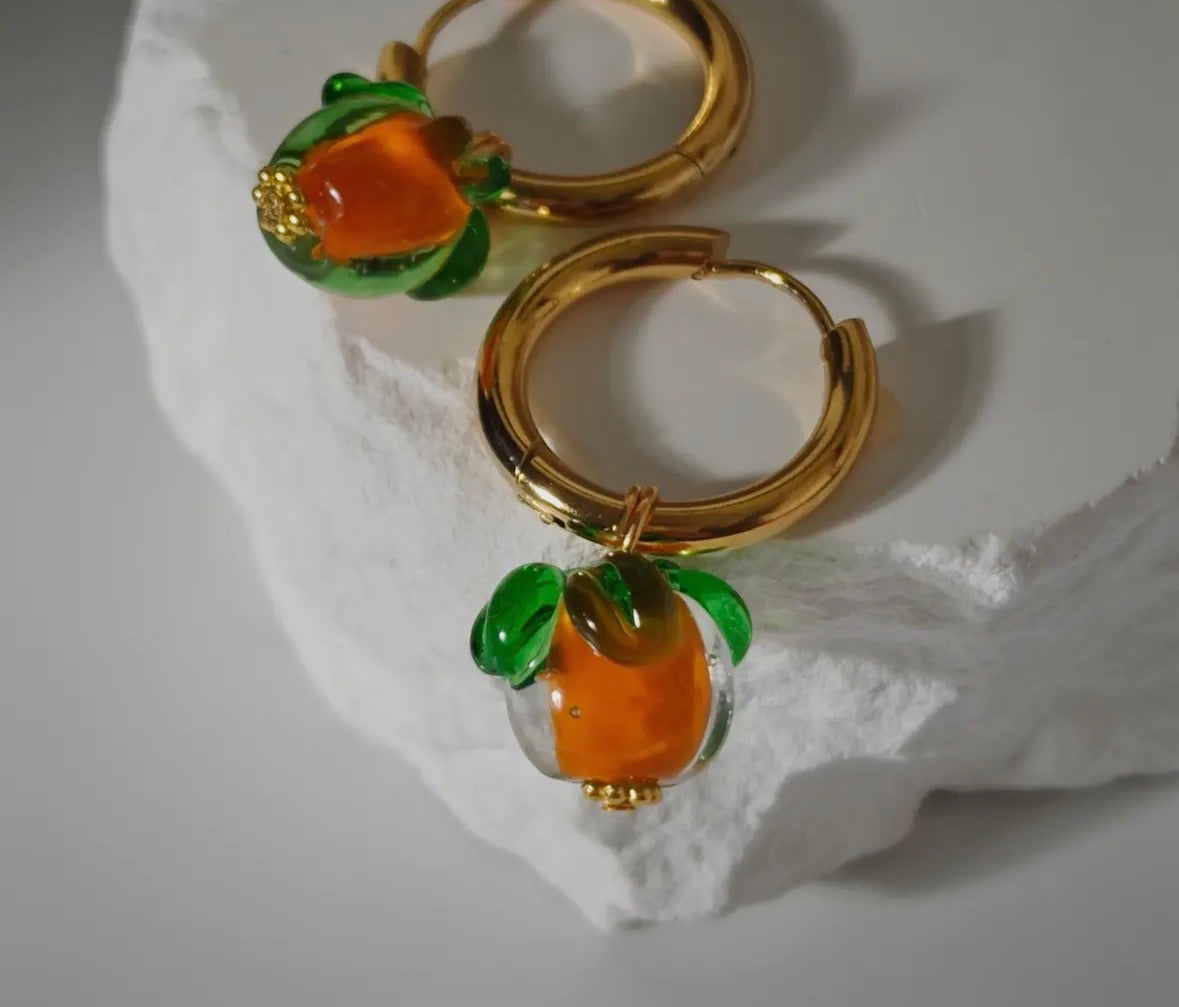 Mini pumpkin earrings