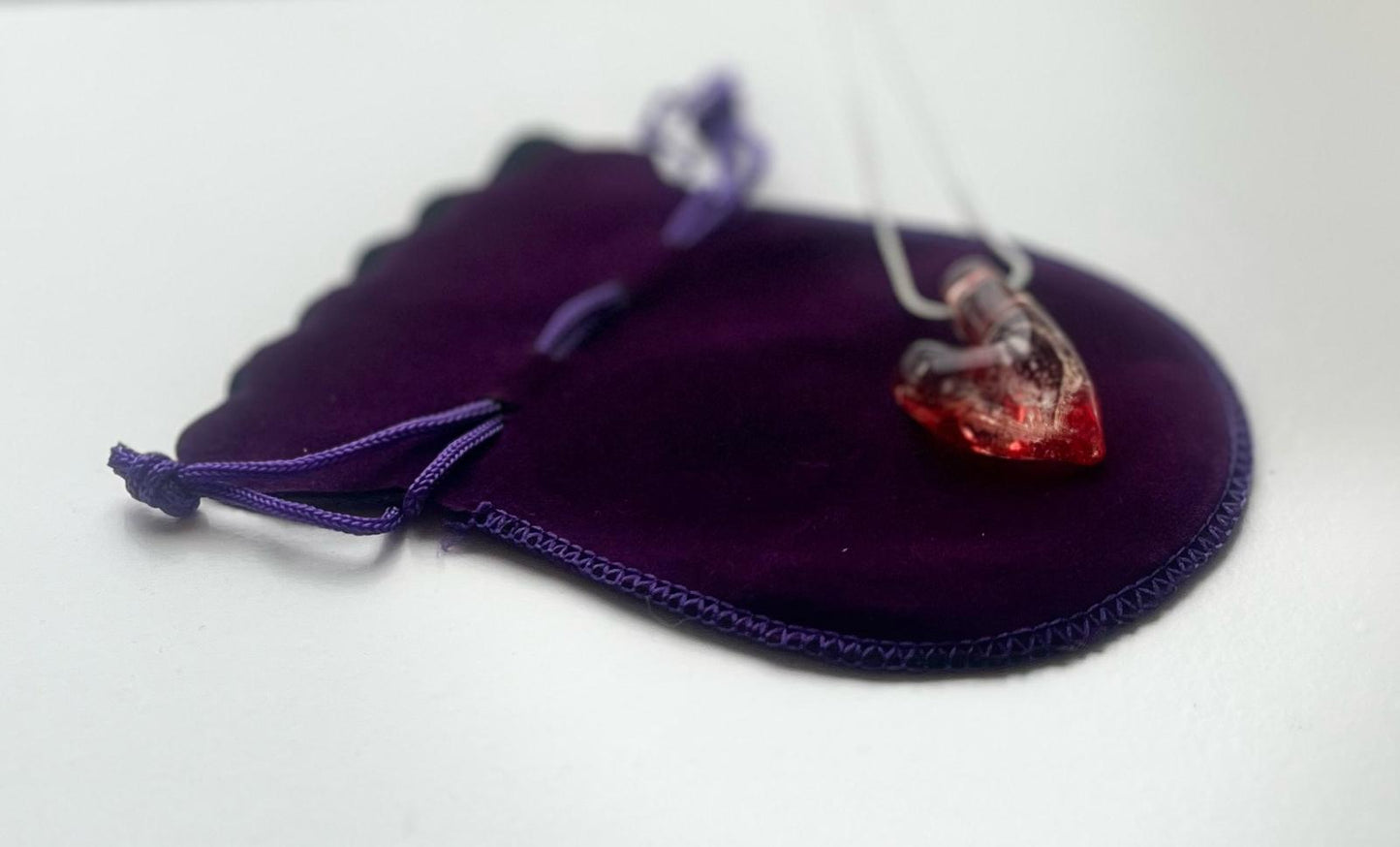 Red vortex heart pendant