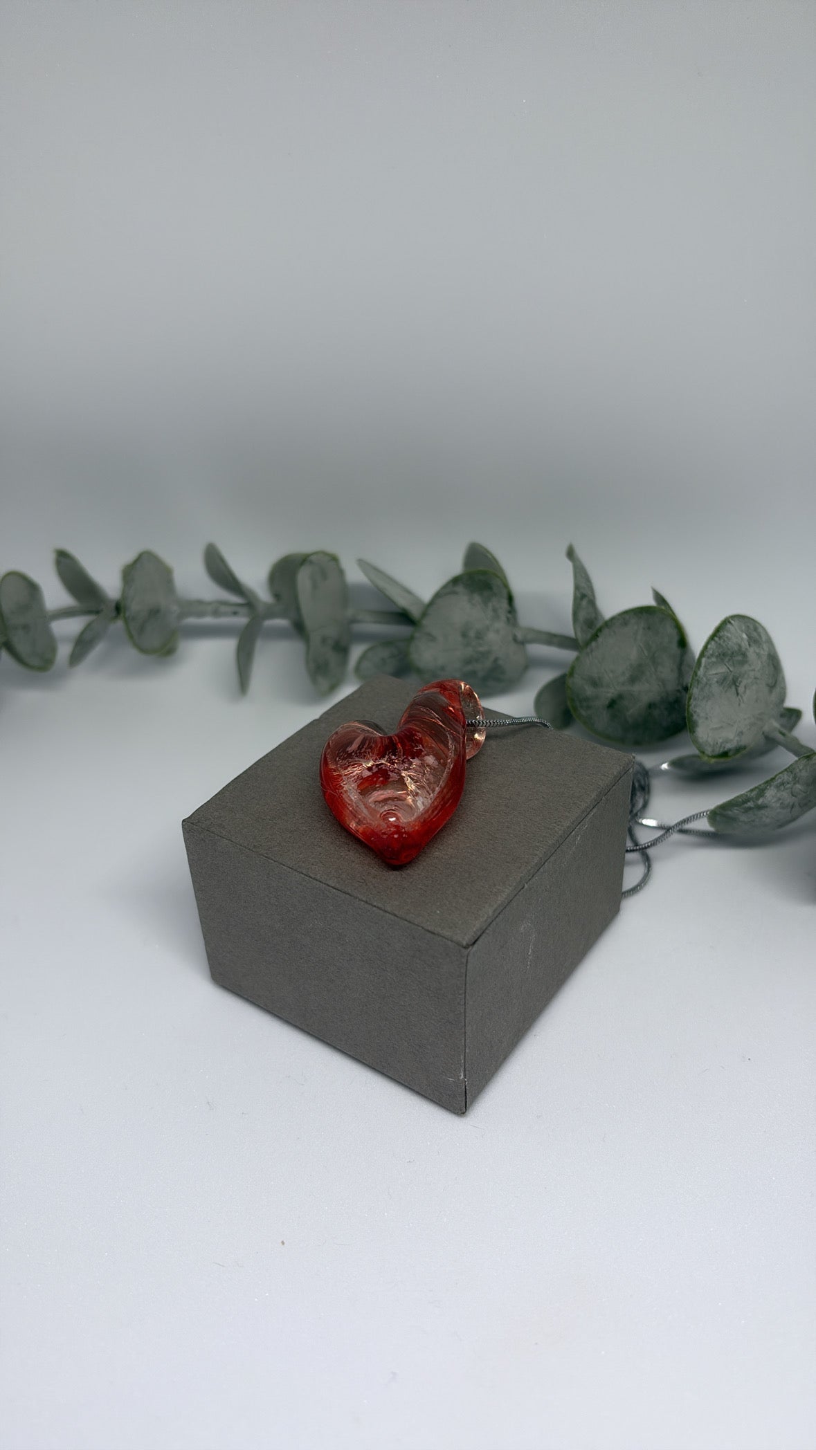 Red vortex heart pendant