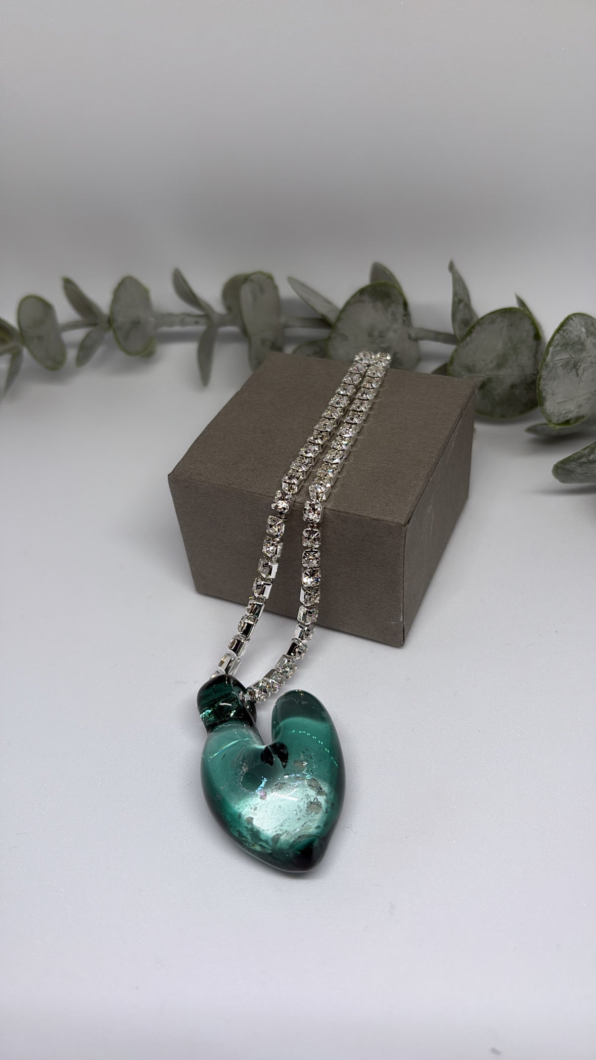Turquiose vortex heart pendant