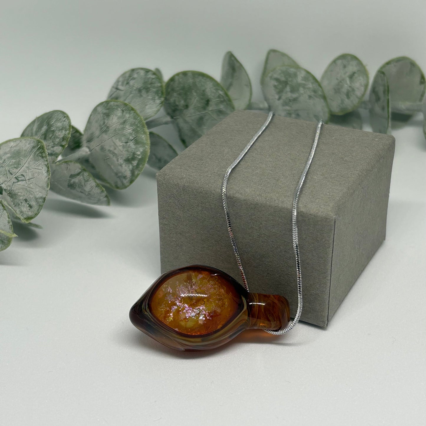 Amber Vortex Pendant - Dragon tear collection