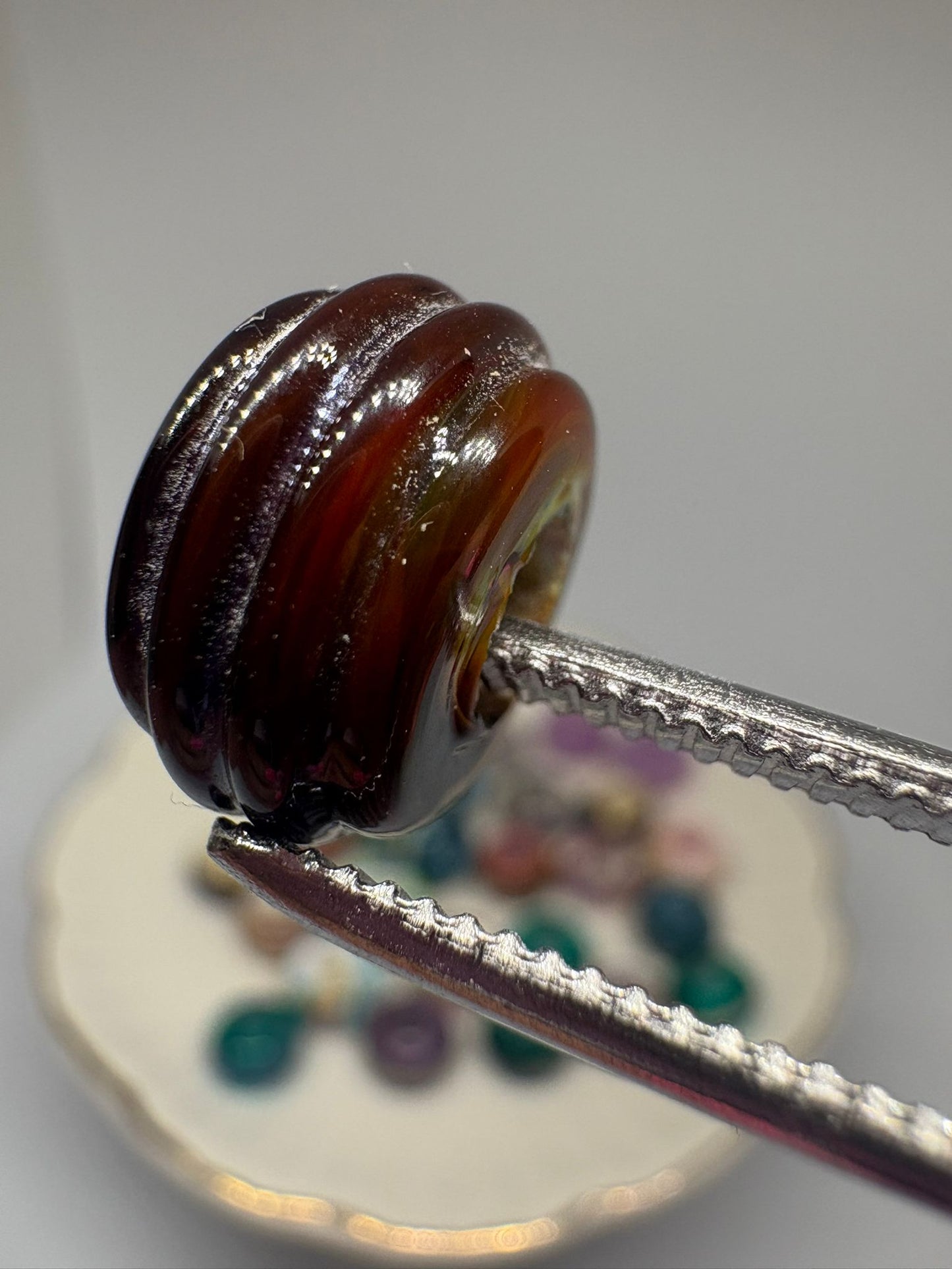 Brown boho glass beads