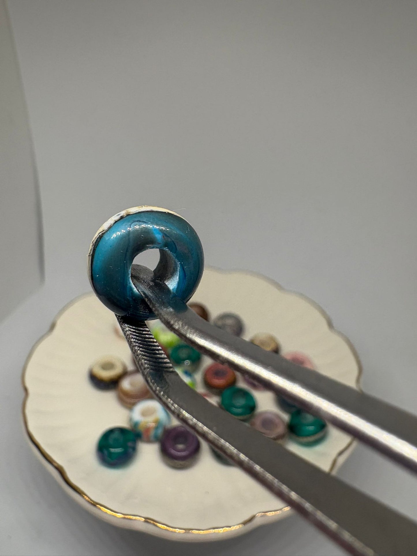 Blue boho glass bead