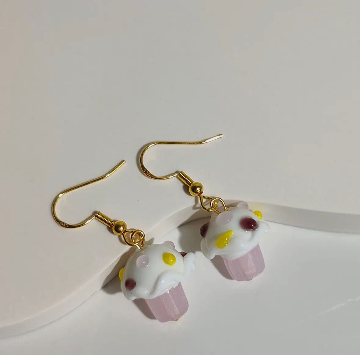 Mini cupcake earrings