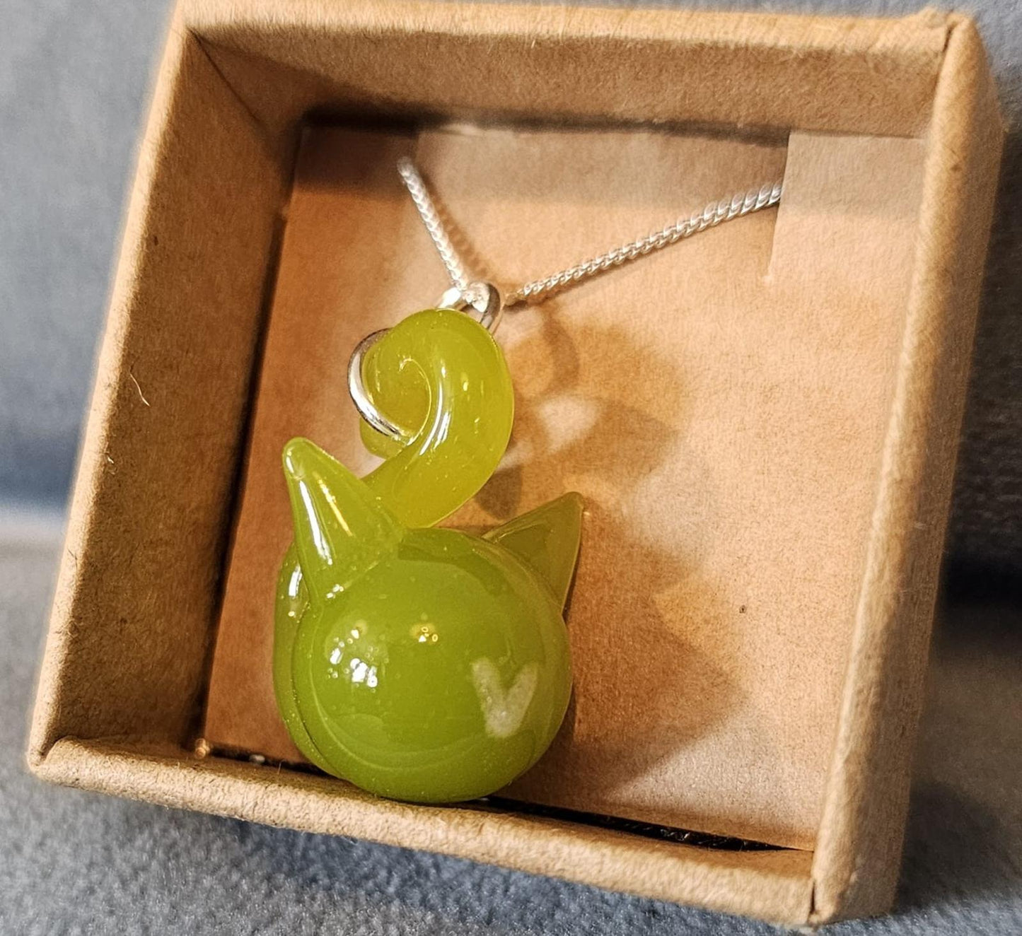 Green Cat Pendant