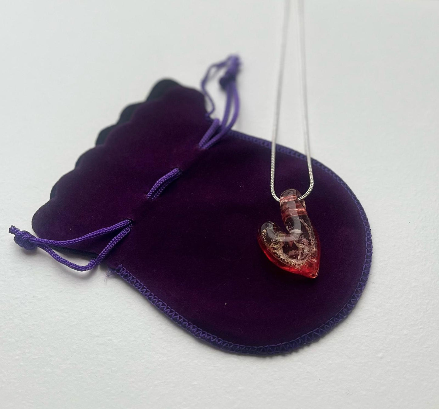 Red vortex heart pendant