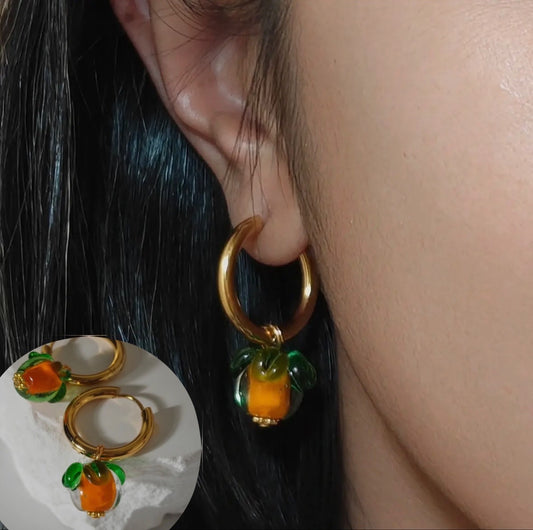 Mini pumpkin earrings