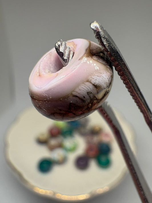 Lilac bohemian glass bead