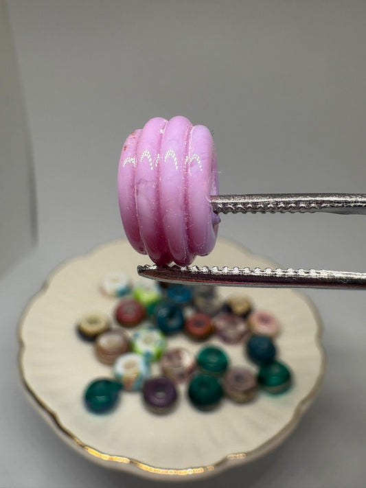 Lilac glass boho bead